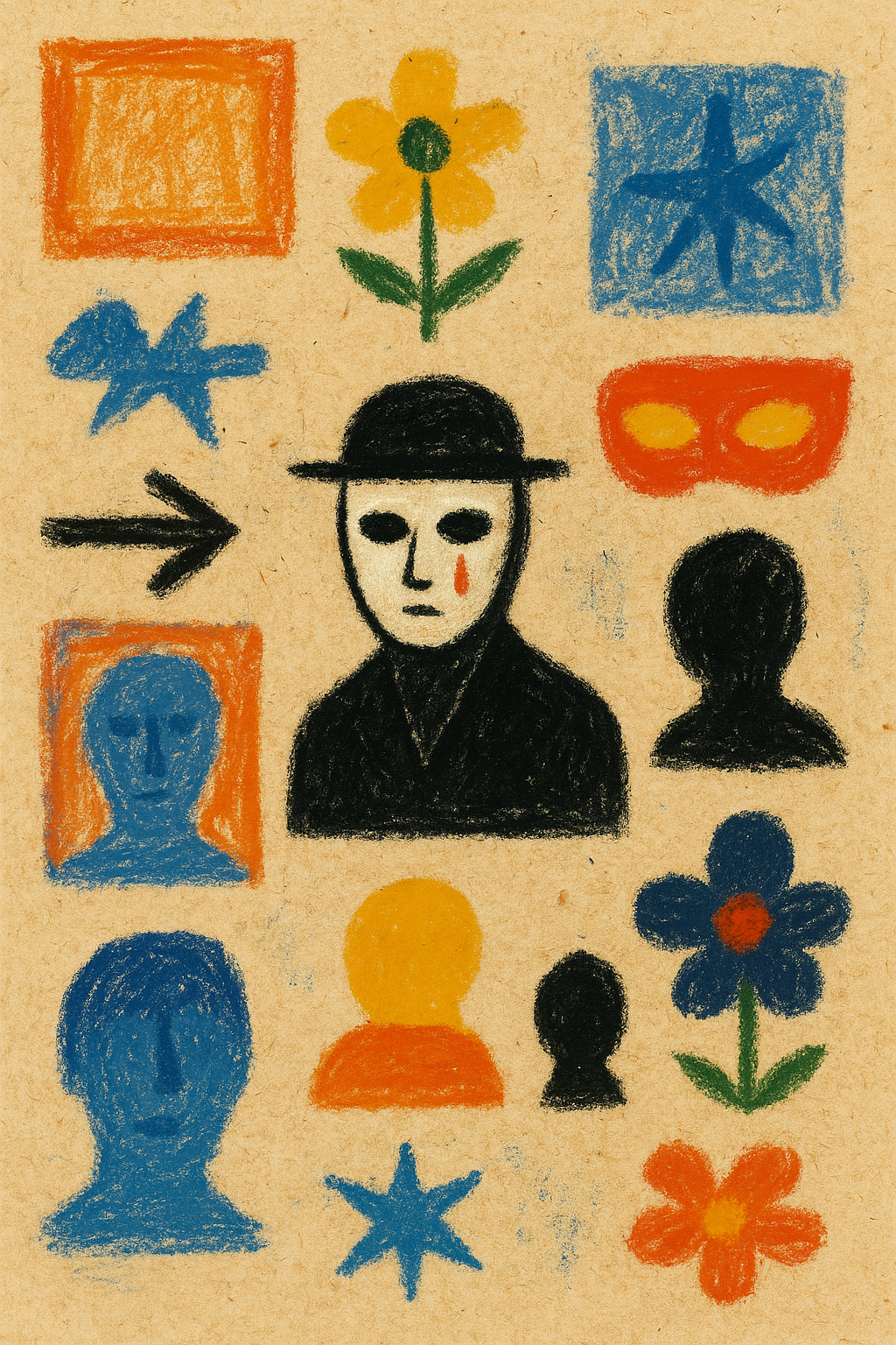 Le personnage masqué comme double silencieux